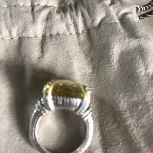 Judith Ripka yellow citrine ring size 6